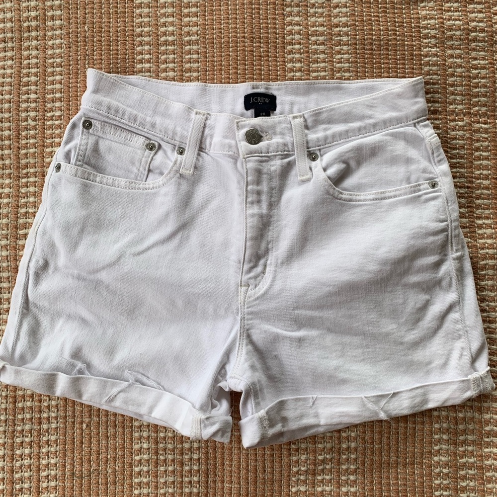 J Crew White Denim Jean Shorts